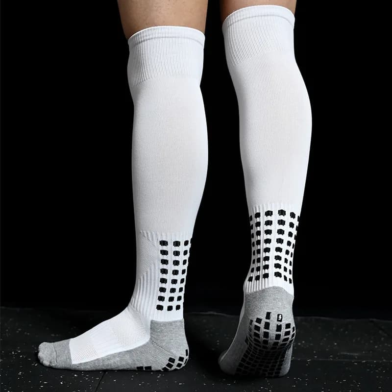 Nouvelles chaussettes de Football longues Silicone ventouse poignée anti-dérapant chaussettes de Foo