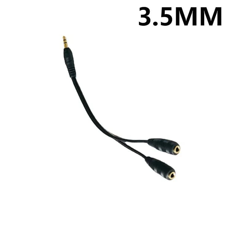 Câble audio double femelle, câble répartiteur en Y, 3,5 mm, 1 mâle vers 2 pour écouteurs, casque, MP