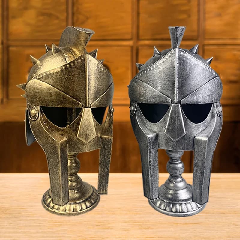 Casque de guerrier Sparta romain médiéval en fer rétro, modèle d'ornements, armure de samouraï, décoration nordique pour Bar, Restaurant, bureau, décoration