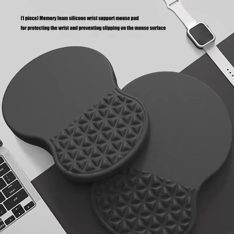 Tapis souris facile à nettoyer, avec Supports poignet ergonomiques en mousse à mémoire forme, Base antidérapante,