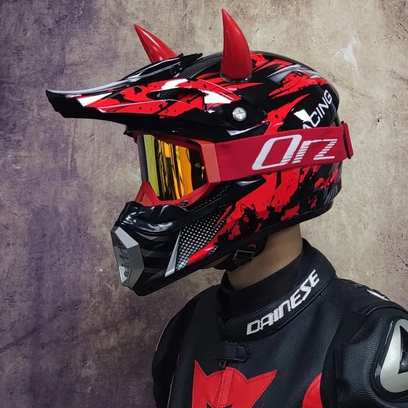 Casque de motocross professionnel tout-terrain pour homme, VTT, VTT, DH Racing, casque de moto D343, puzzles de vélo