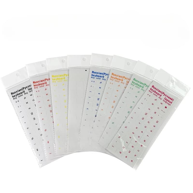 Autocollants pour clavier Transparent russe