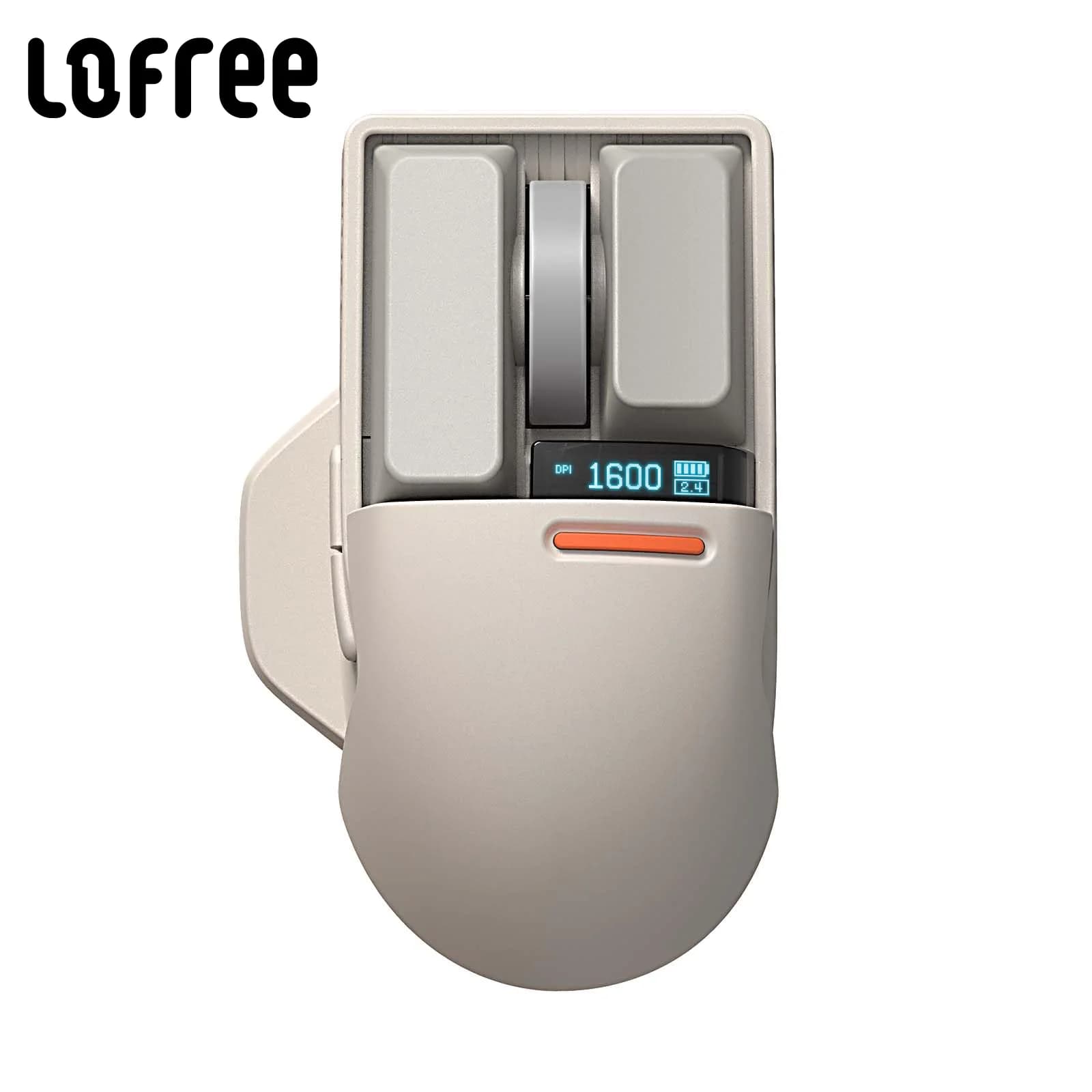LOFREE Touch PBT souris sans fil 3 modes avec récepteur USB connexion filaire Bluetooth Rechargeable 4000DPI écran OLED Compatible