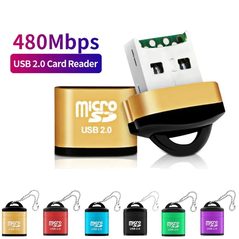 Mini lecteur de carte mémoire USB Micro SD/TF, adaptateur haute vitesse USB 2.0 pour ordinateur de bureau, ordinateur portable, accessoires cartridg