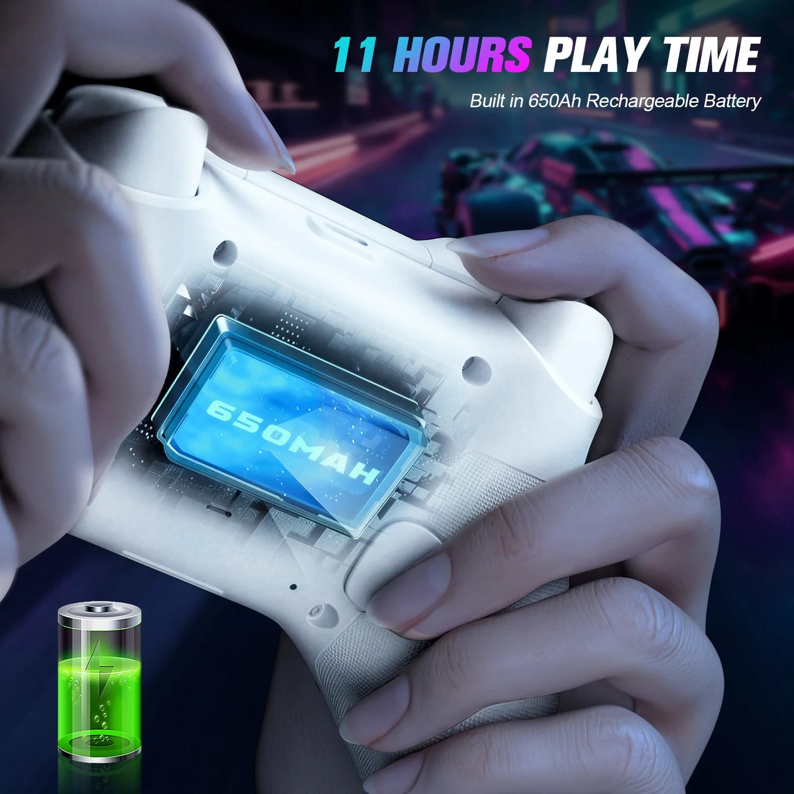 Manette de jeu Turpow RGB pour contrôleur Xbox One, Xbox Series S/X, double vibration, gyroscope 6 axes, sans fil, pour console Xbox