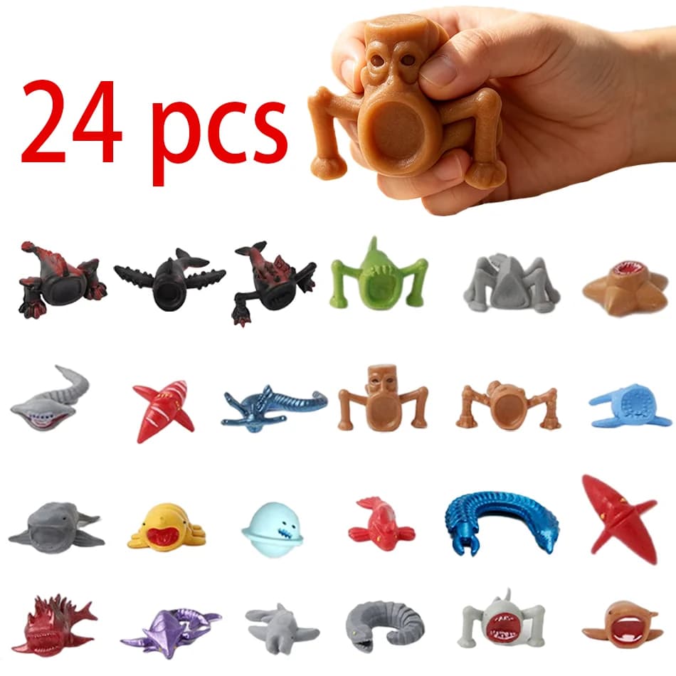 Lot de 24 figurines monstres marins profonds, modèles en PVC, jouets pour collectionneurs, cadeau pour les fans de créatures marines profondes, modèles d'animaux marins