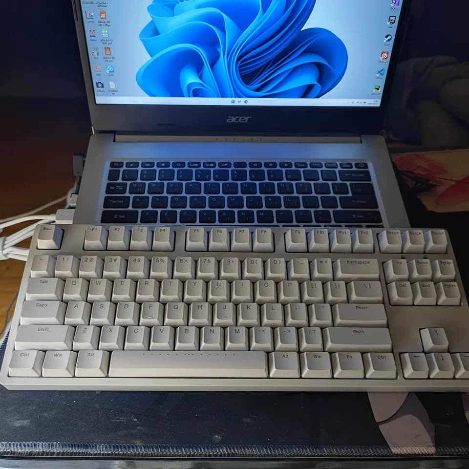 Clavier mécanique filaire vintage IKBC C87 Cherry MX Marron Rouge Noir TKL 87 touches NKRO pour le gaming