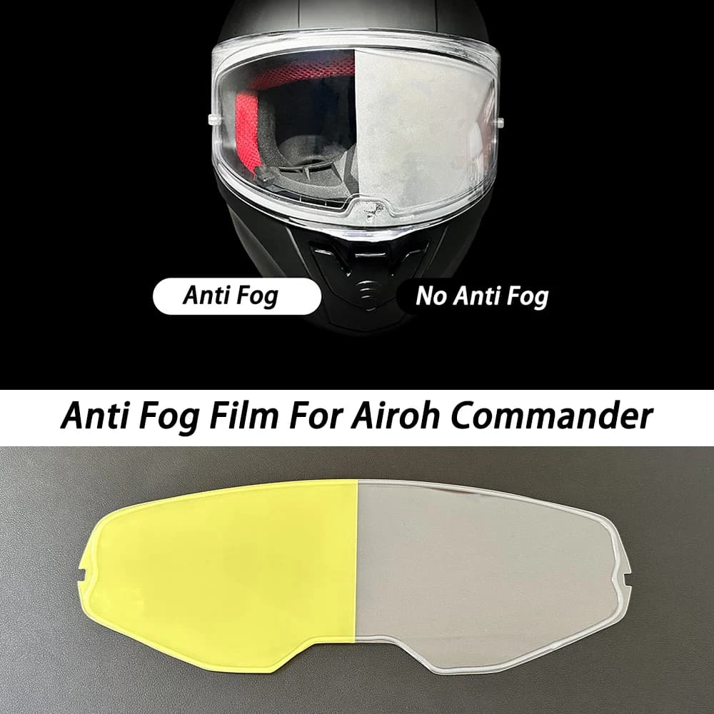 Film Anti-buée pour visière de casque de moto, adapté à Airoh Commander 2, lentille Anti-buée, accessoires de casque