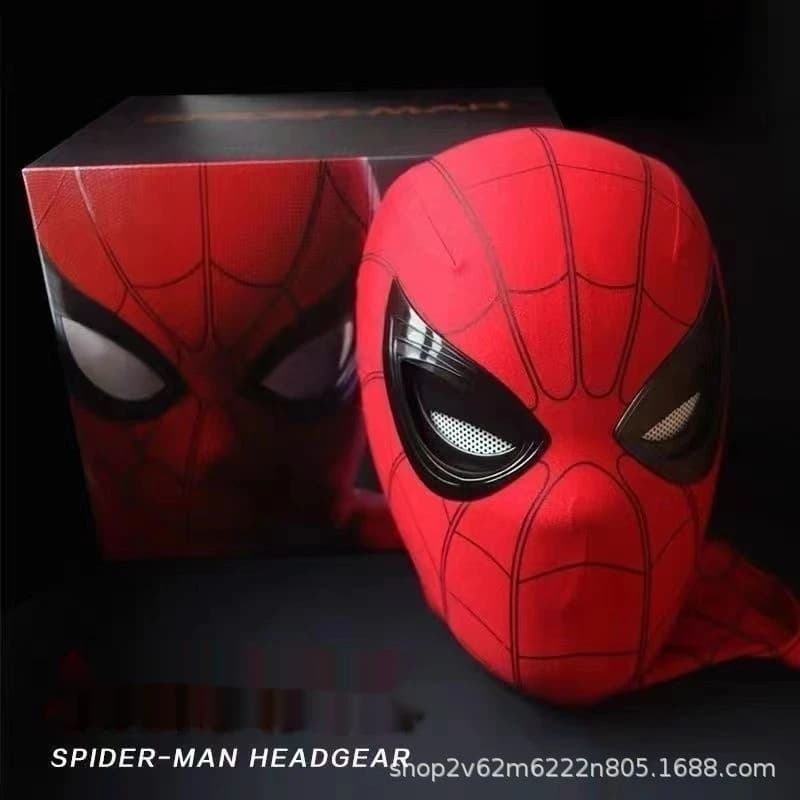 1:1 Spiderman casque portable Anime périphérie Cosplay manuel électrique clignotant masque l'incroyable
