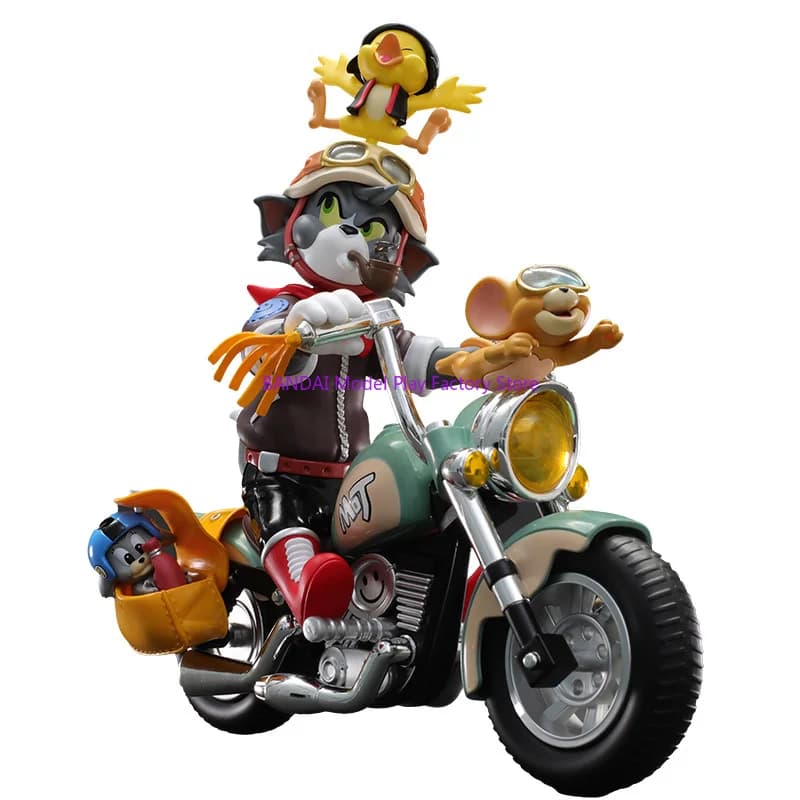 En Stock 52 jouets 1/12 classique court série animée TOM JERRY chat souris rétro moto 6in 18CM ensemble complet figurines modèle