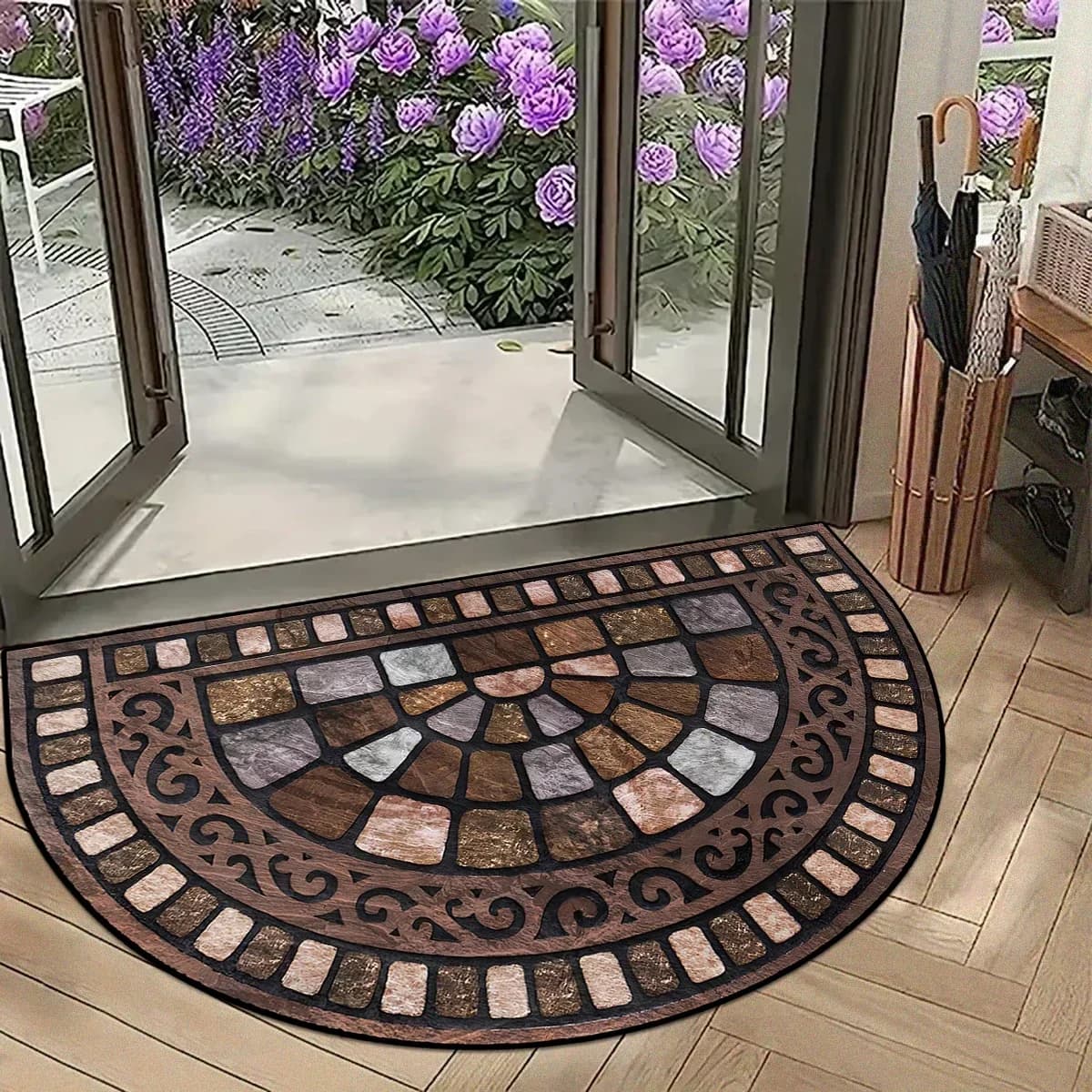 VIKAMA – tapis de porte d'entrée antidérapant rétro de style américain d'été