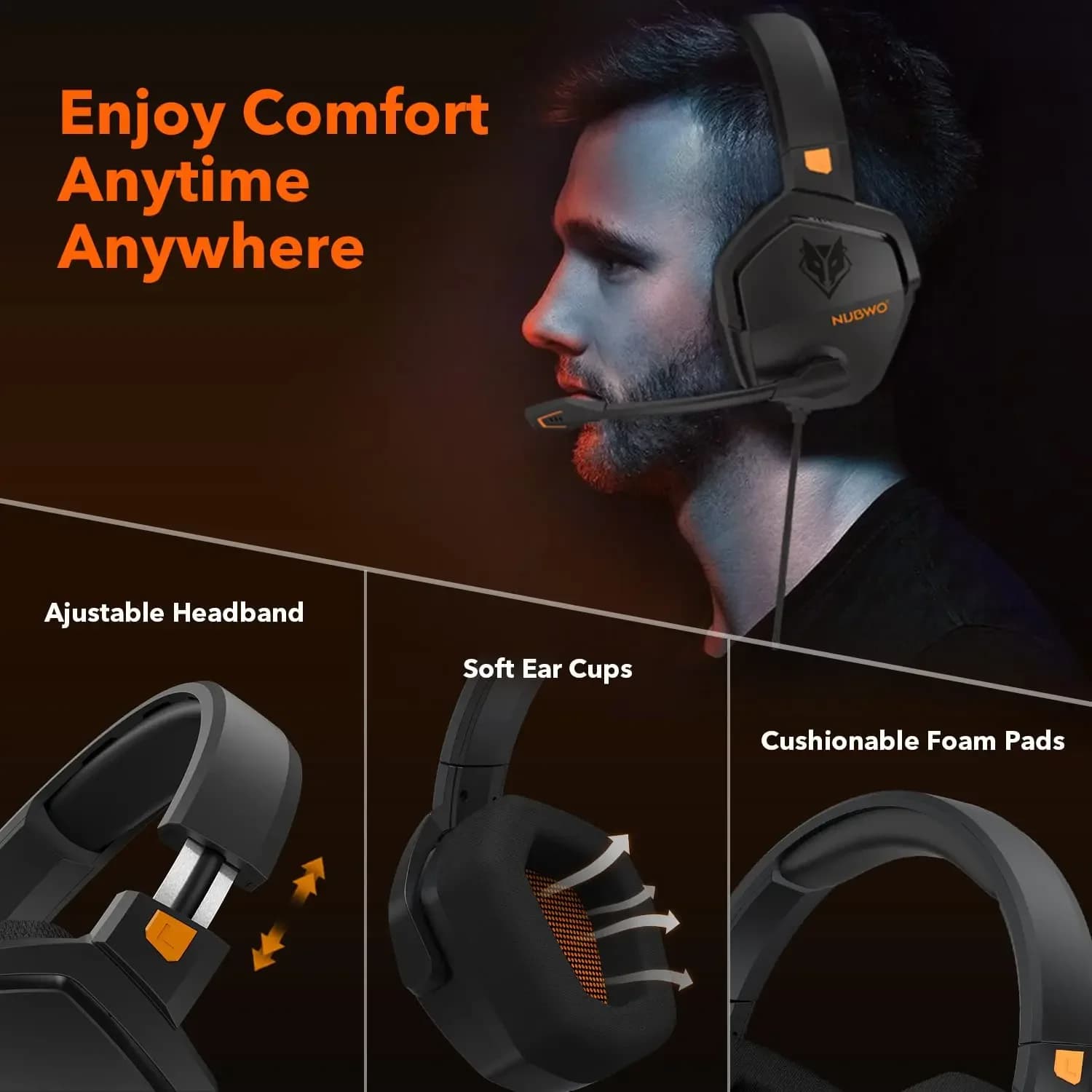 NUBWO N16 casque de jeu micro antibruit