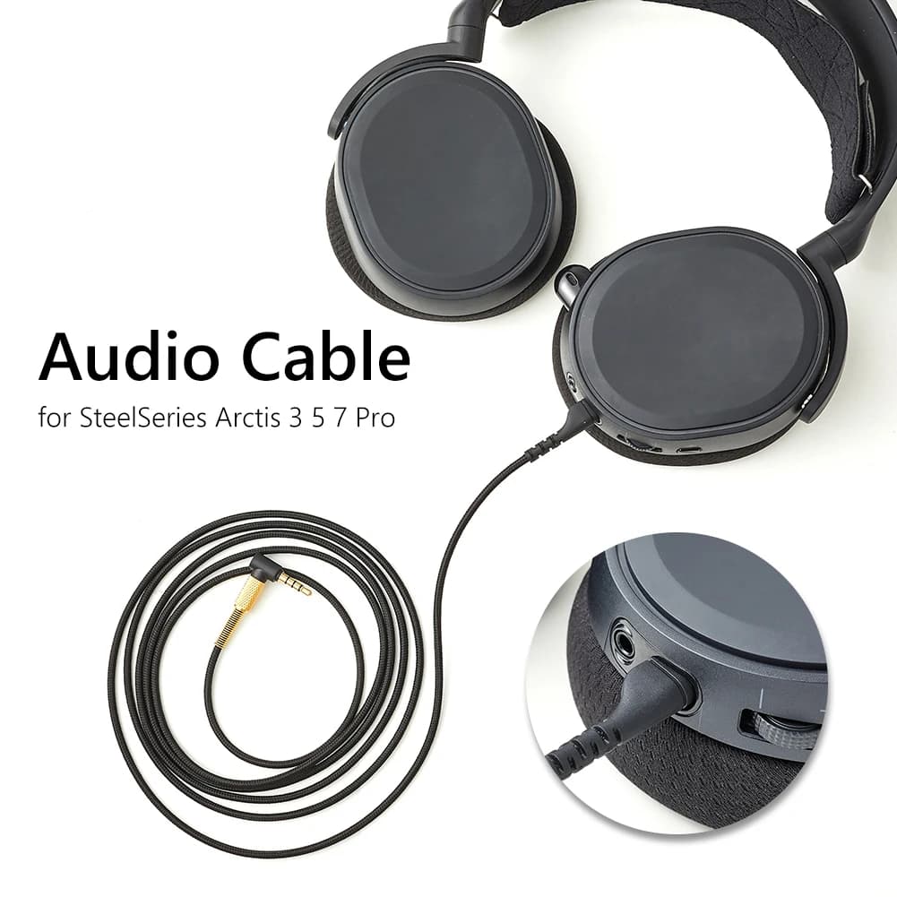 Câble audio pour casque de jeu pour SteelSeries Arctis 3, 5, 7 Pro, PS4, remplacement du téléphone de sauna de jeu, micro USB, 3.5mm, pince tressée AUX, 2m
