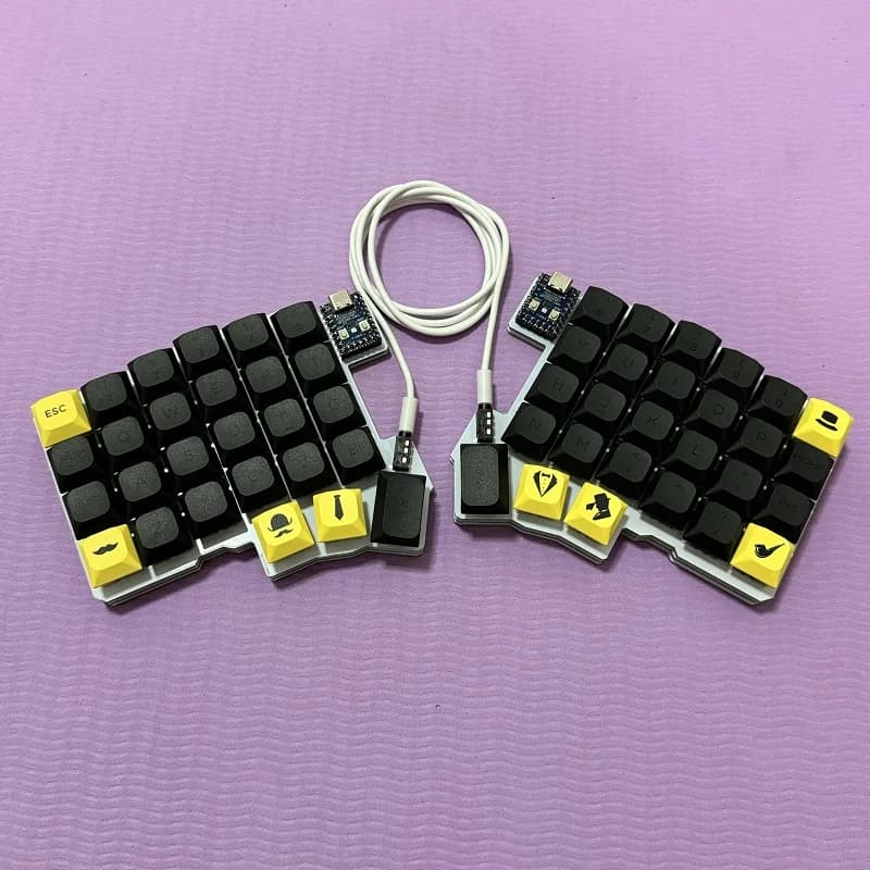Silakka54 clavier fendu filaire monomode ergonomique QMK fendu échange à chaud Support VIAL claviers mécaniques main gauche et droite