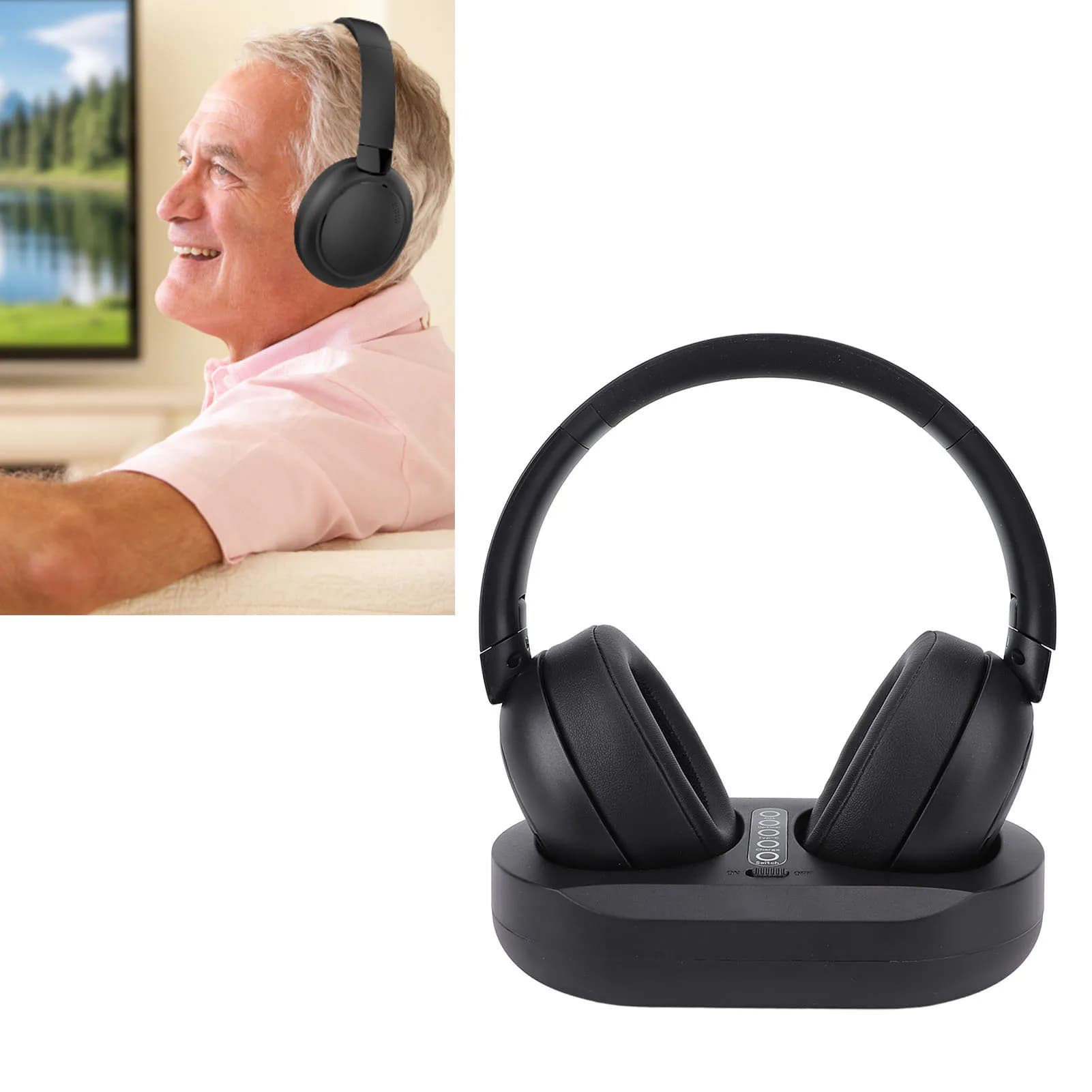 Casque TV sans fil, lecture 50 heures