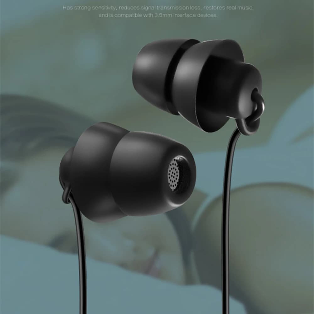 Écouteurs filaires en gel de pton, réduction du bruit, casque intra-auriculaire, écouteurs de sommeil