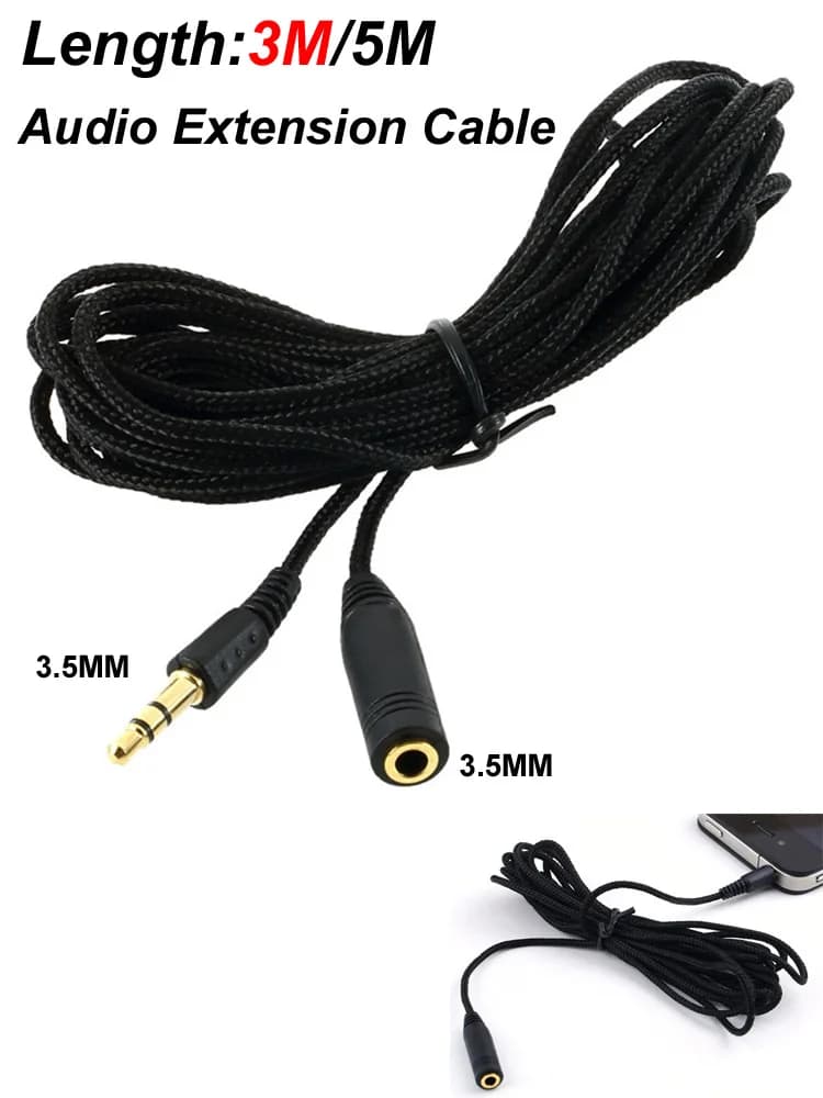 5m/3m/câble d'extension casque 3.5mm Jack mâle à femelle 3.5mm câble AUX Audio stéréo rallonge écouteur haut-parleur téléphone